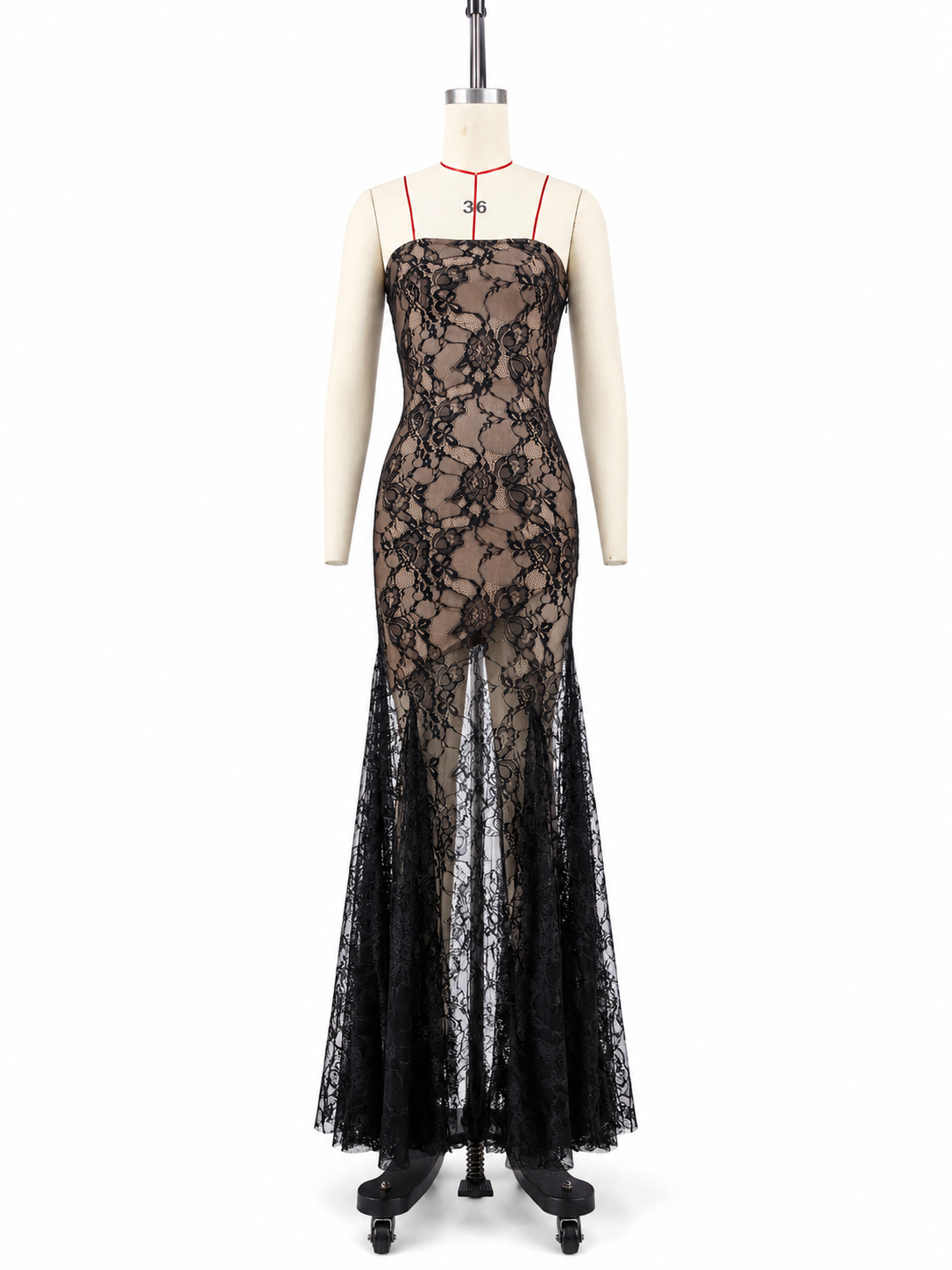 Stretch‑Lace Dress with Bandage Lining